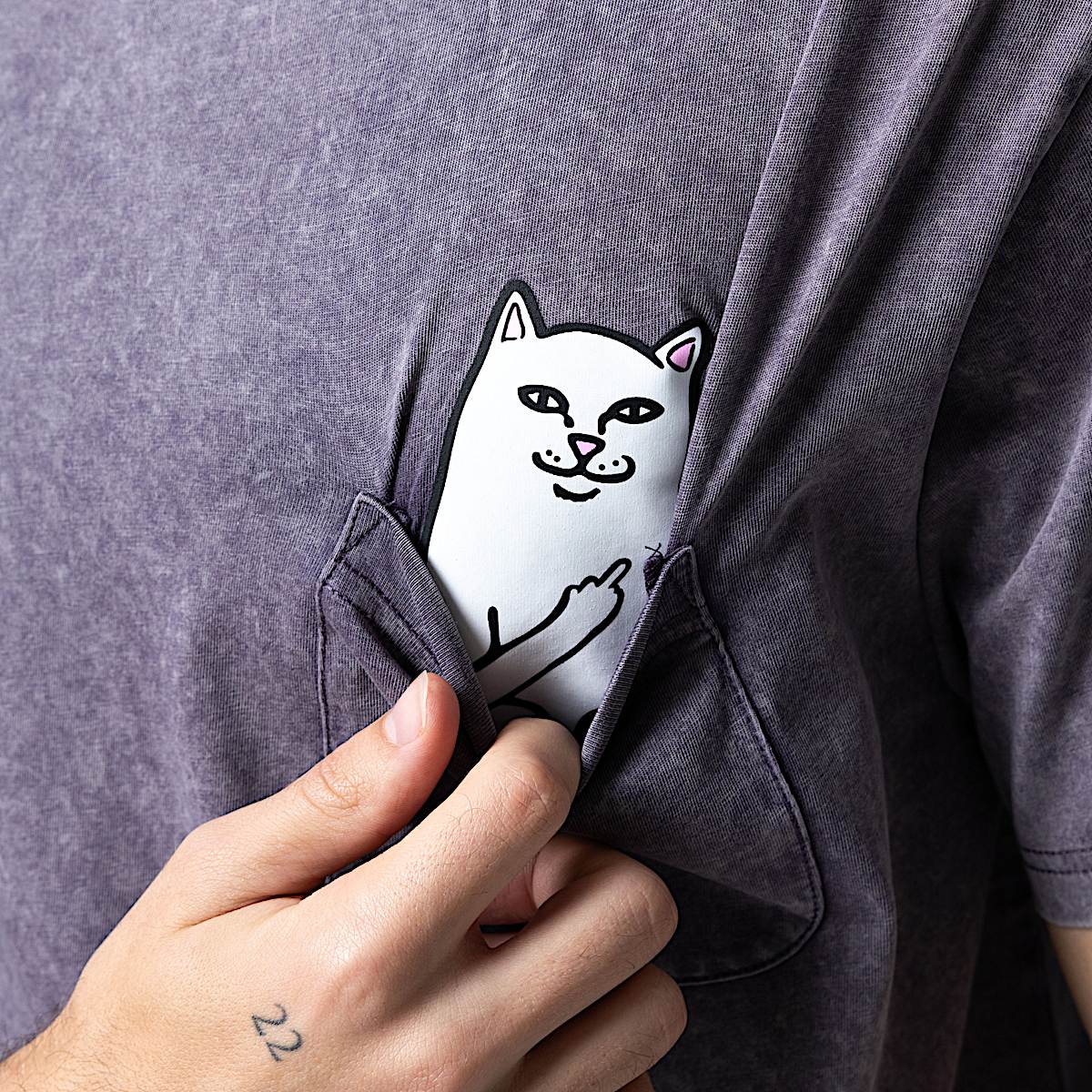 Lord Nermal Pocket Tee (Grape Vintage Wash) - Image 2
