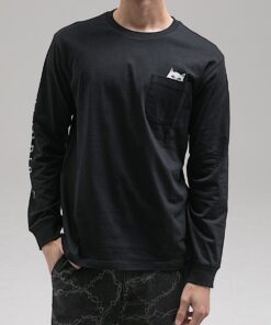 Alternative view of Lord Nermal L/S Pocket Tee (Black)