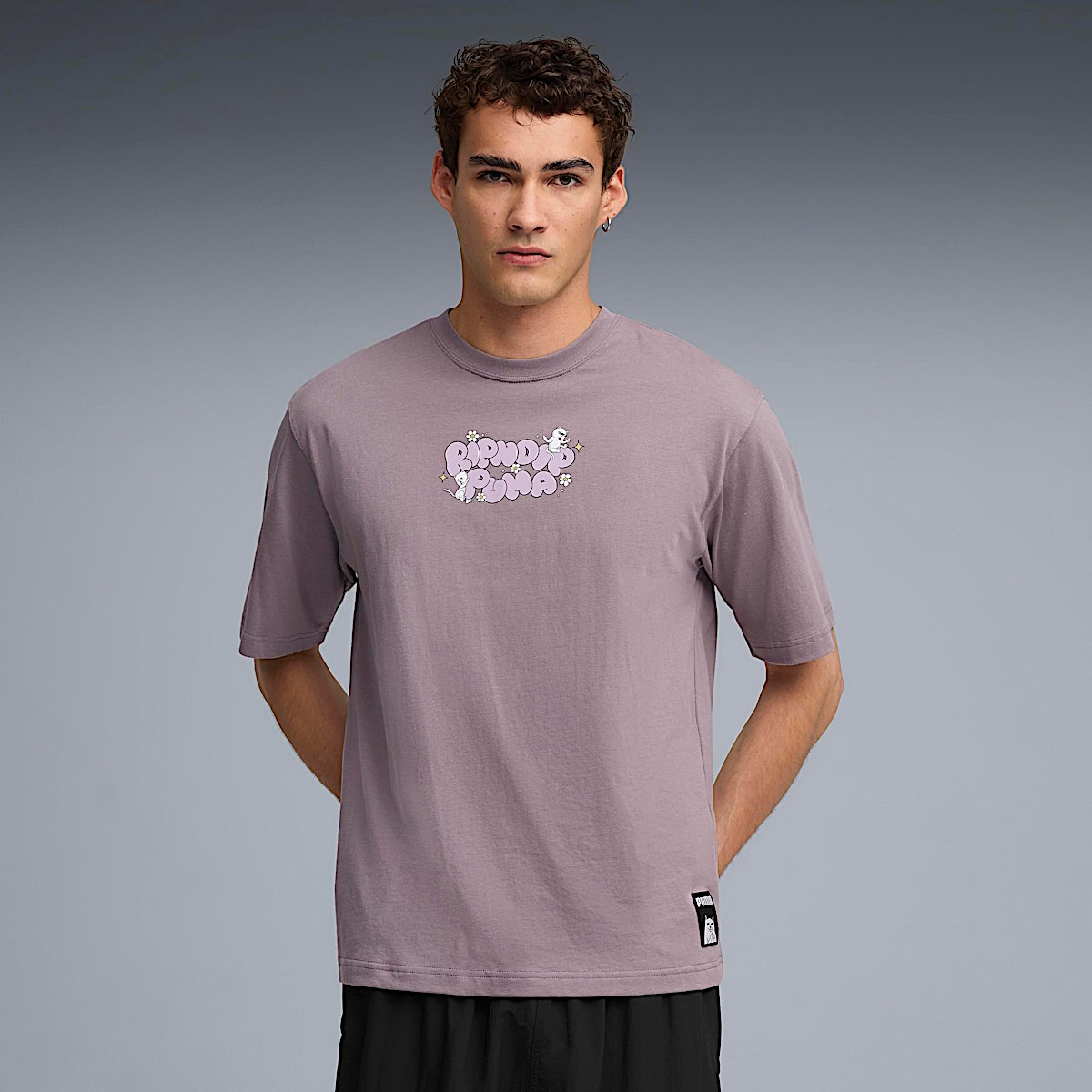 PUMA X RIPNDIP Boxy Graphic Tee (Plum Jam) - Image 2