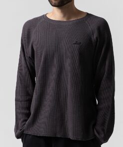 Alternative view of Castanza Waffle Knit Long Sleeve (Charcoal)