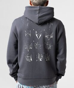 Alternative view of Origami Hoodie (Charcoal)