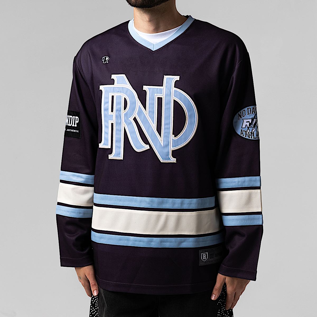 No Days Off Hockey Jersey (Plum) - Image 2