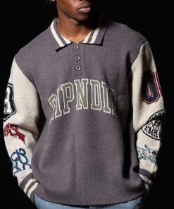 Alternative view of Run It Up Knit Sweater (Charoal / Cream)