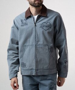 Alternative view of Westside Zip Up Work Jacket (Slate)