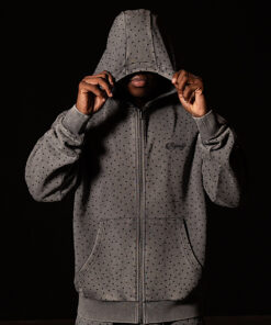 Alternative view of RIPNGEMS Zip Up Hoodie (Charcoal Wash)