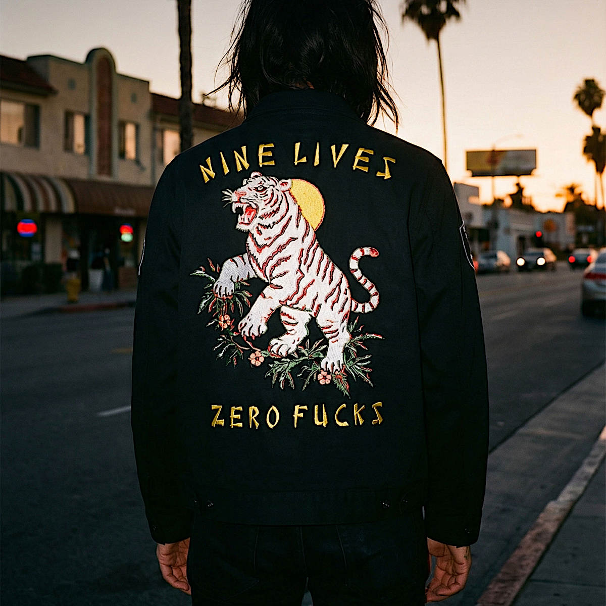 Nine Lives Military Jacket (Black) - Image 2