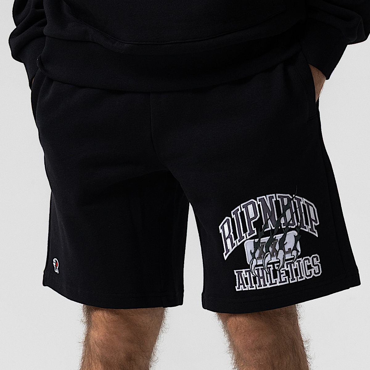RIPNDIP Athletics Sweat Shorts (Black) - Image 2