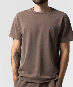 Alternative view of Castanza Short Sleeve Tee (Brown Vintage Wash)