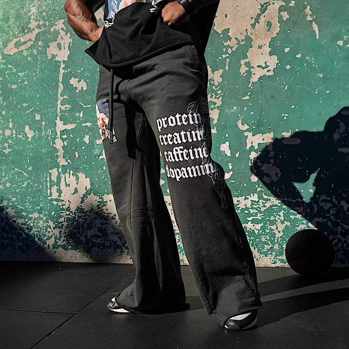 Protein Straight Leg 500GSM Sweatpants (Gunmetal) - Image 2