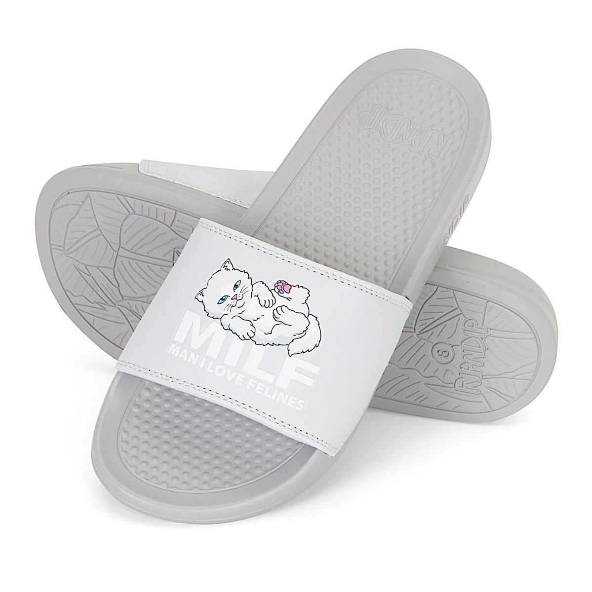 Man I Love Felines Slides (Grey) - Image 2