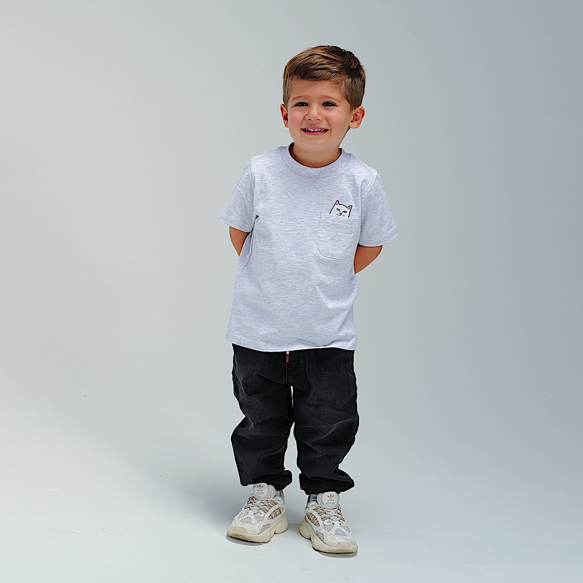 Lord Nermal Kid Peace tee (Ash Heather) - Image 2