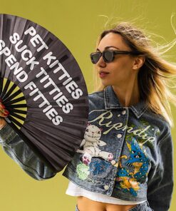 Alternative view of Pet Kitties Fan (Black)