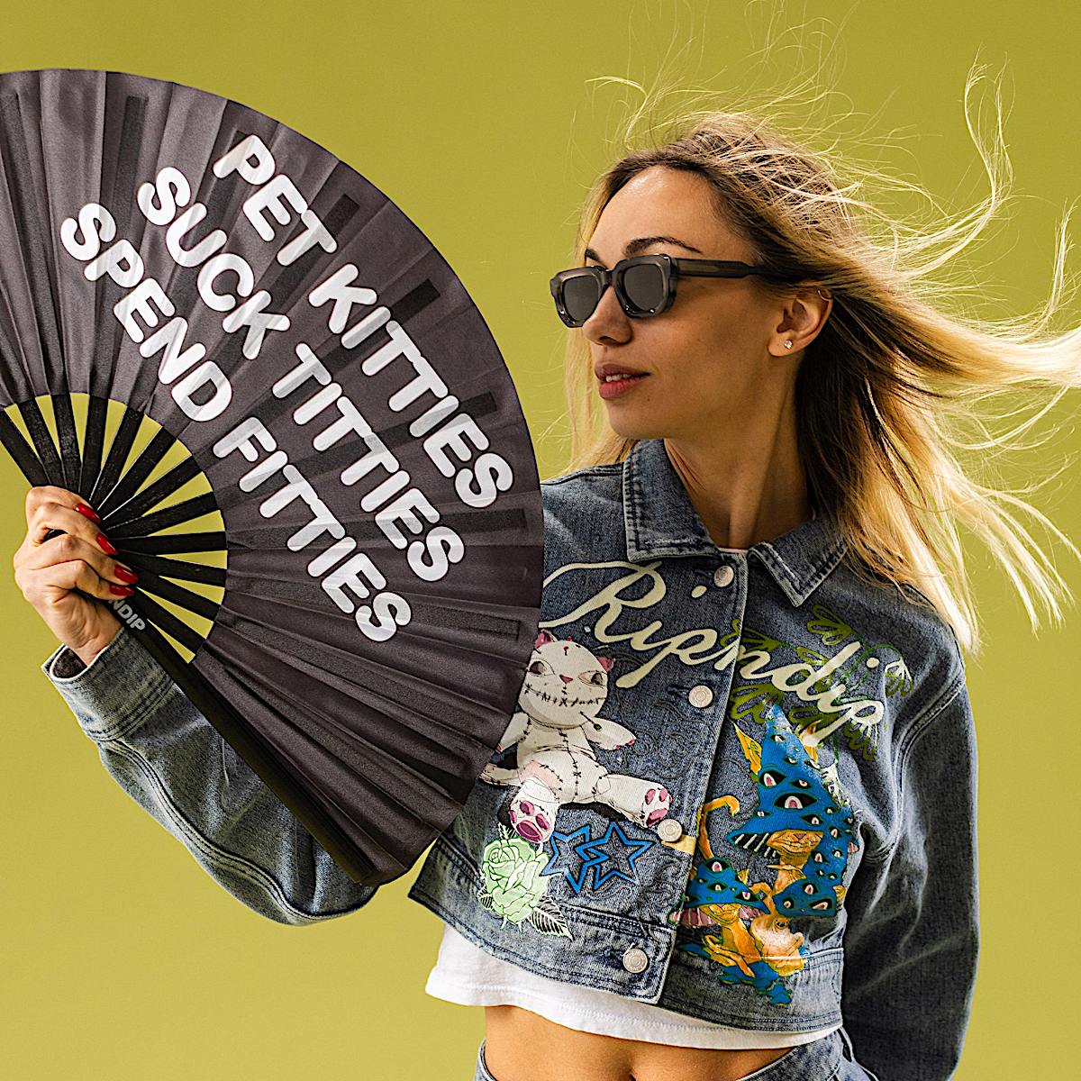 Pet Kitties Fan (Black) - Image 2