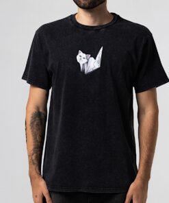 Alternative view of Origami Tee (Black Vintage Wash)