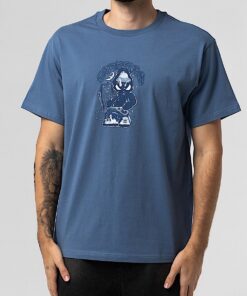 Alternative view of What? Tee (Blue)