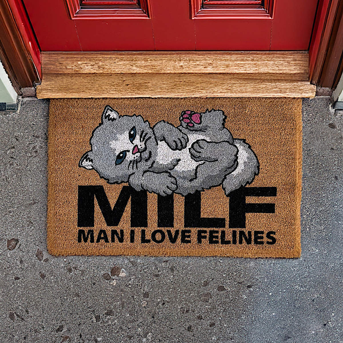 Man I Love Felines Rug (Brown) - Image 2