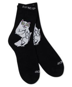 Alternative view of Lord Blossom Mid Socks (Black)