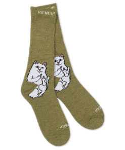 Alternative view of Lord Nermal Socks (Olive)