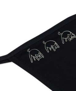 Alternative view of Blonded Thong (Black)