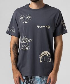 Alternative view of Blonded Tee (Charcoal)