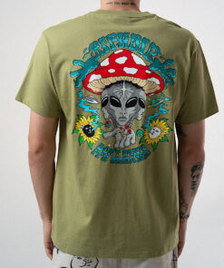 Alternative view of Don't Panic Tee (Light Forest)