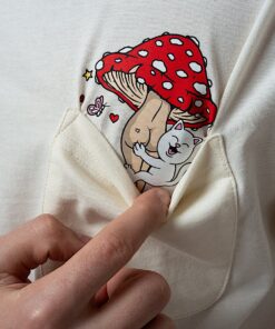 Alternative view of Funny Fungus Pocket Tee (Bone)