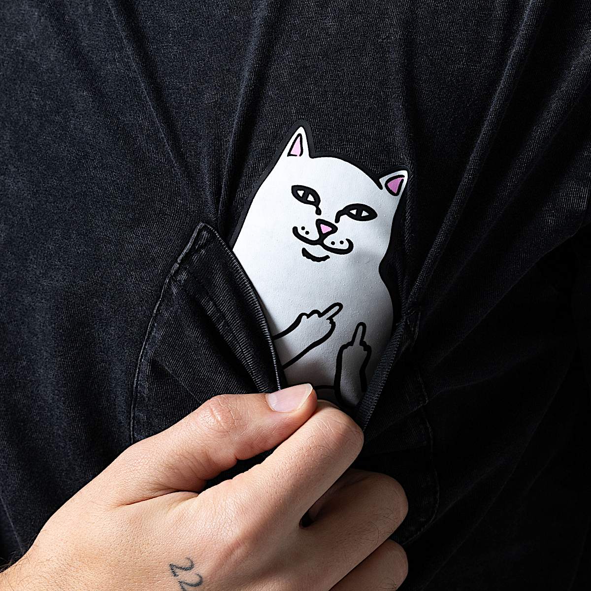 Lord Nermal Pocket Tee (Black Vintage Wash) - Image 2