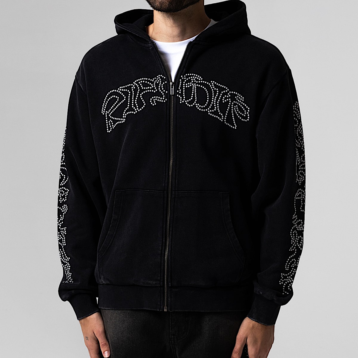 Pretty Flacko Zip Hoodie (Black Vintage Wash) - Image 3