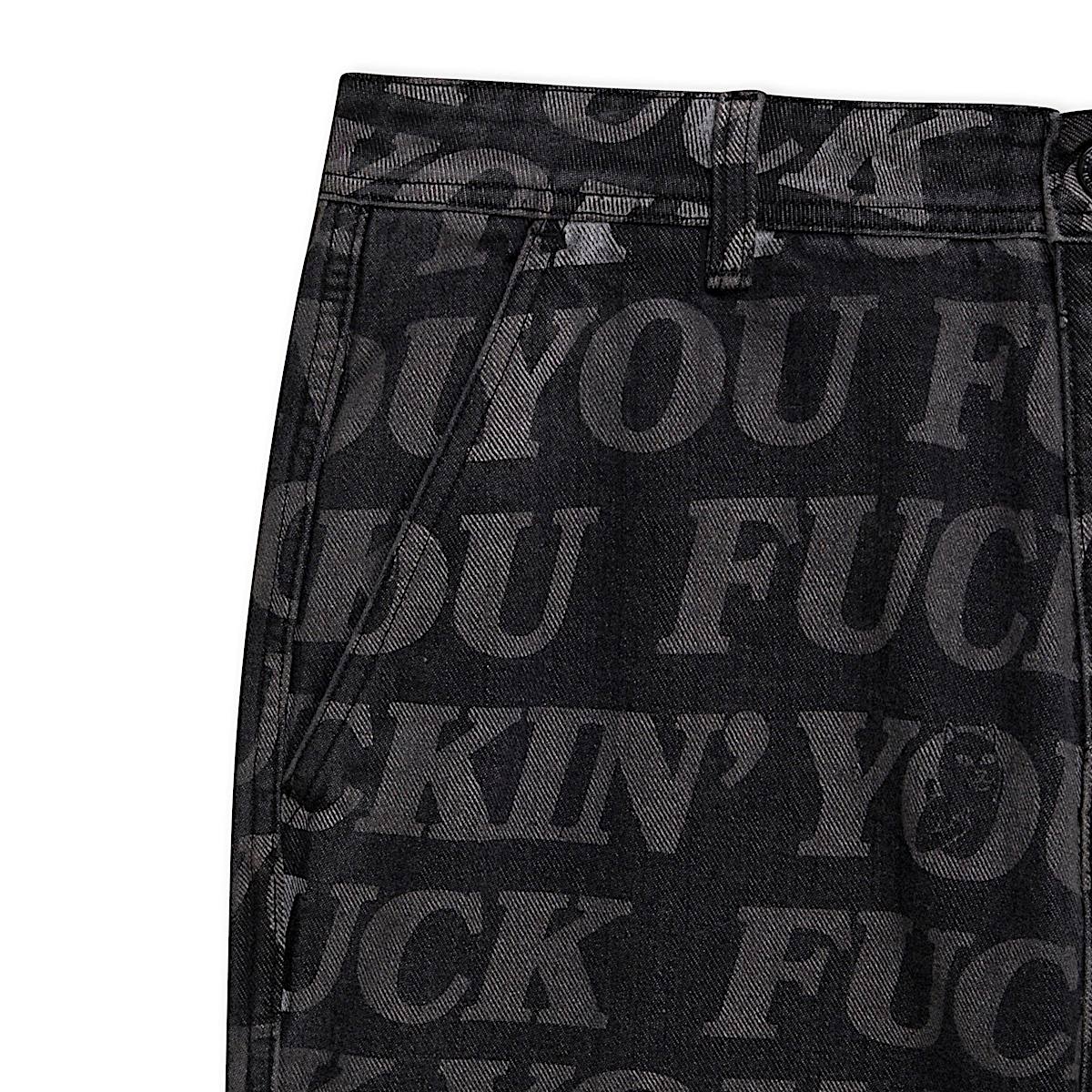 F.U.F.F. Washed Denim Pants (Black) - Image 3