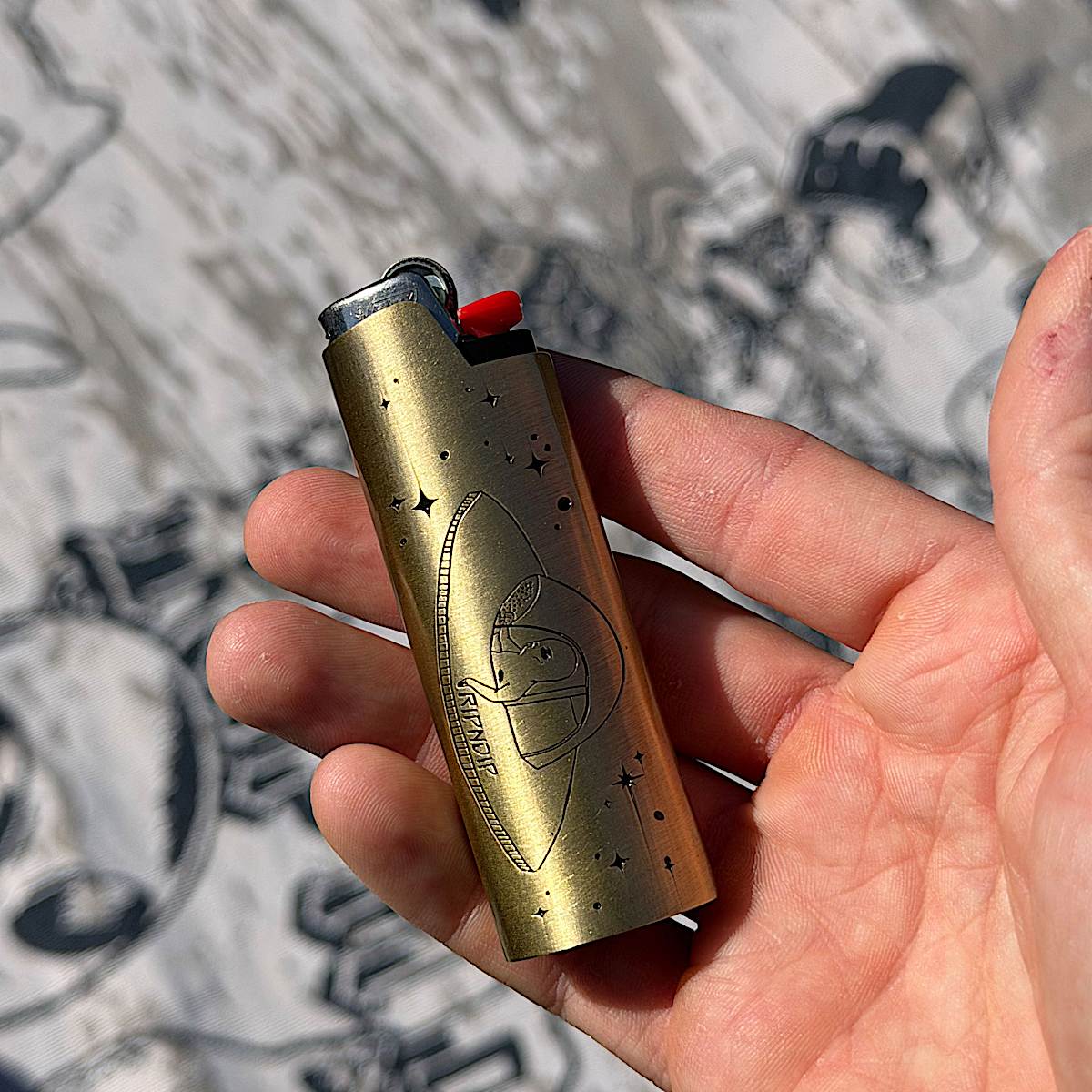 Same Shit Different Day Lighter Cover (Gold) - Image 3