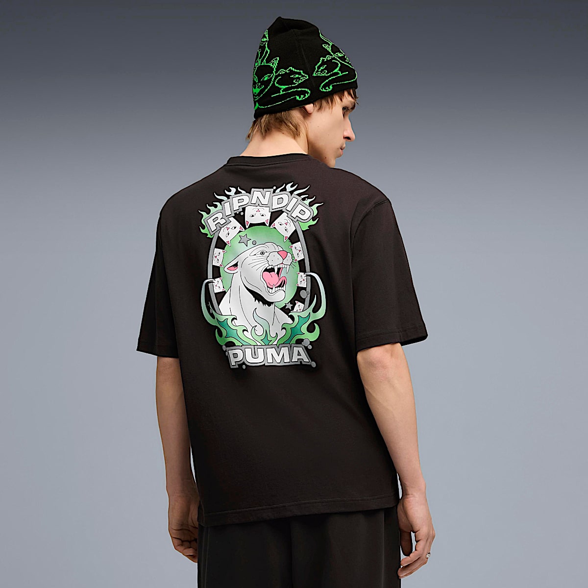 PUMA X RIPNDIP Boxy Graphic Tee (Puma Black) - Image 3