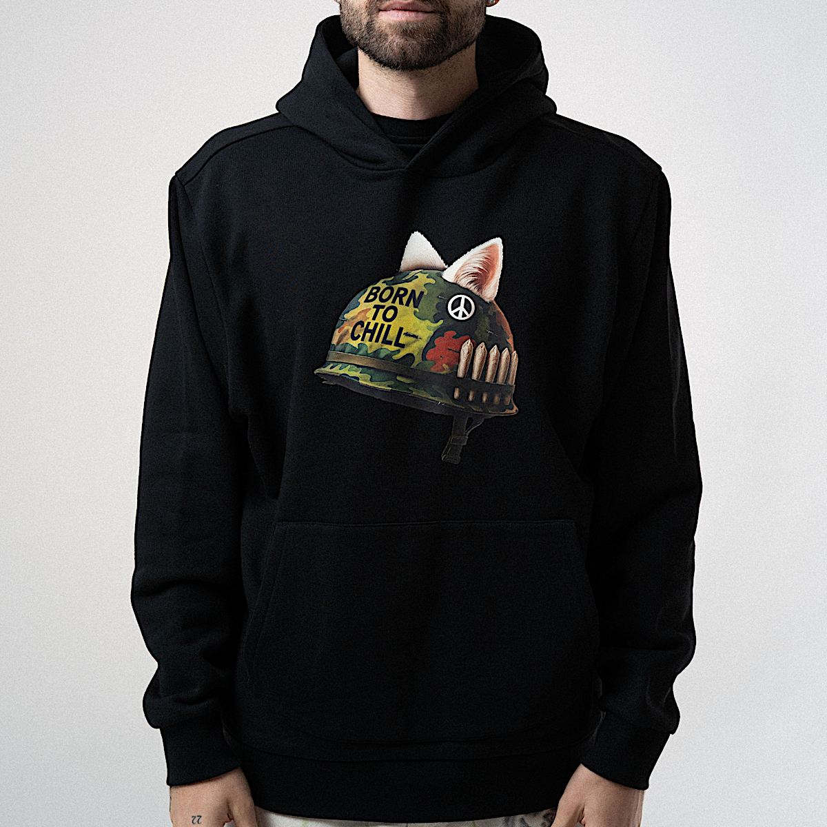 Born To Chill Hoodie (Black) - Image 4