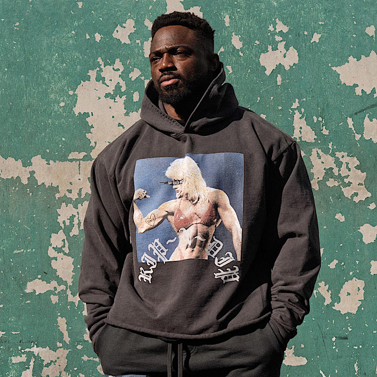 Protein Boxy Cropped 500GSM Hoodie (Gunmetal) - Image 4