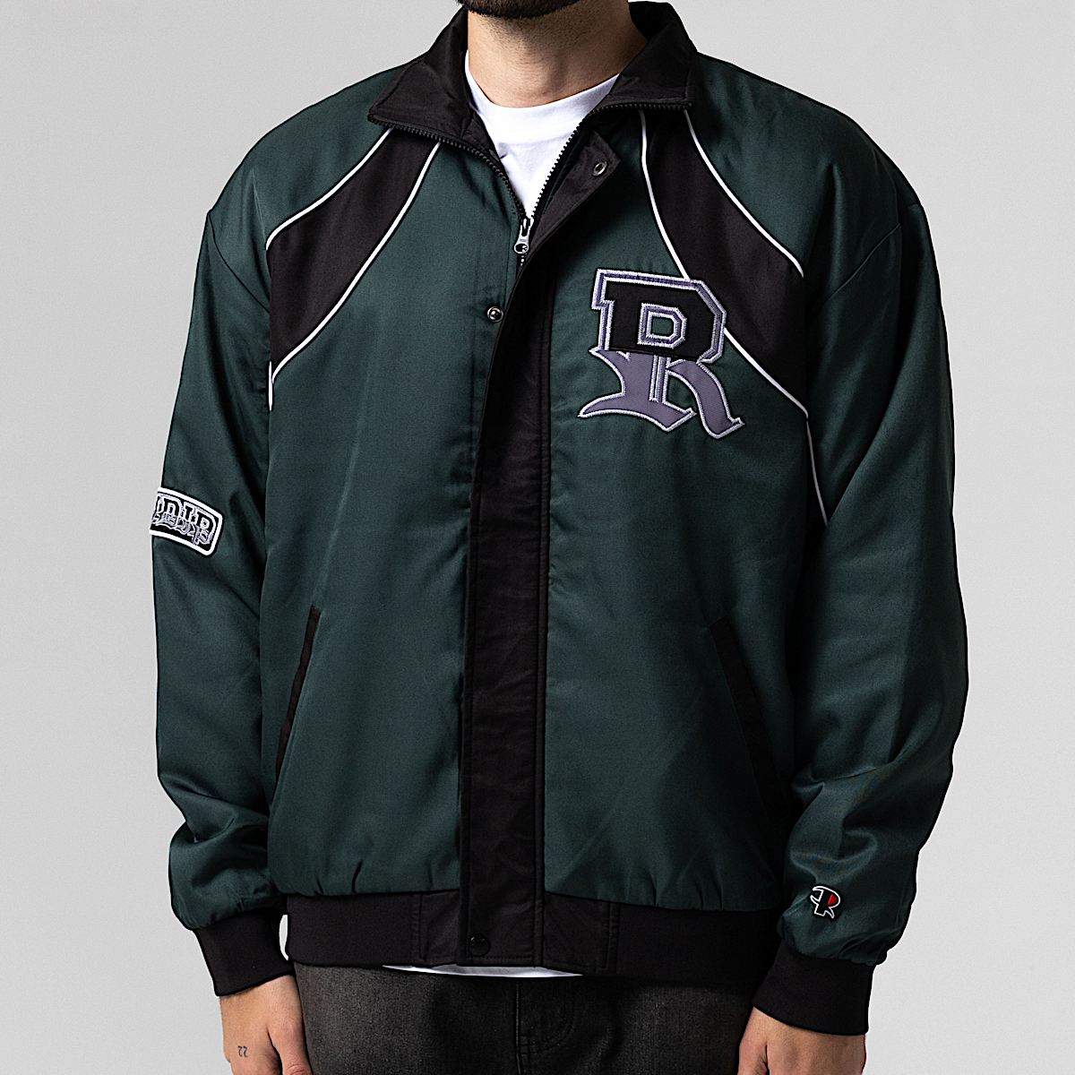 RIPNDIP Athletics Race Jacket (Hunter Green / Black) - Image 4