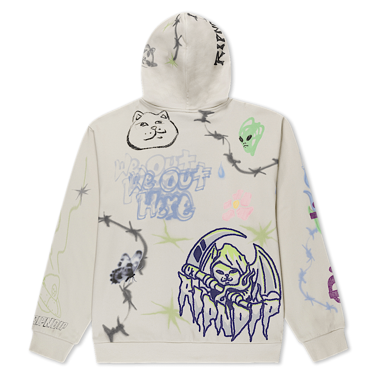Goosebumps Zip Hoodie (Bone) - Image 4