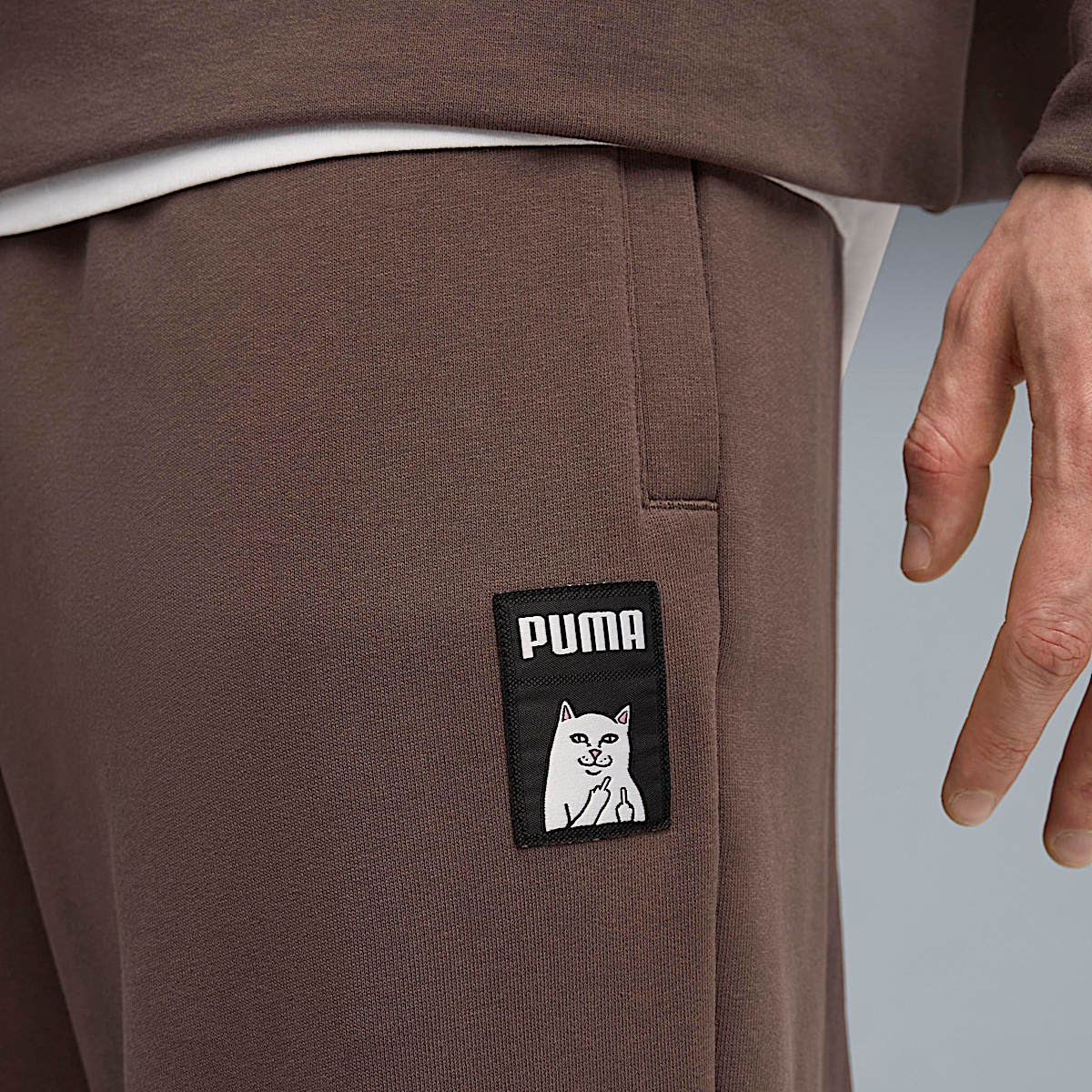 PUMA X RIPNDIP Oversized Wide Sweatpants (Flat Bronze) - Image 4