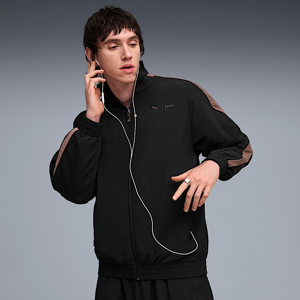 PUMA X RIPNDIP T7 Oversized Track Jacket (Puma Black) - Image 4