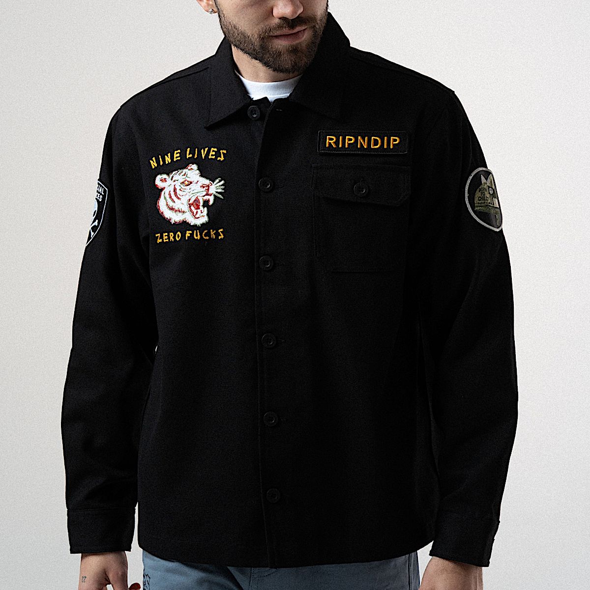 Nine Lives Military Jacket (Black) - Image 5