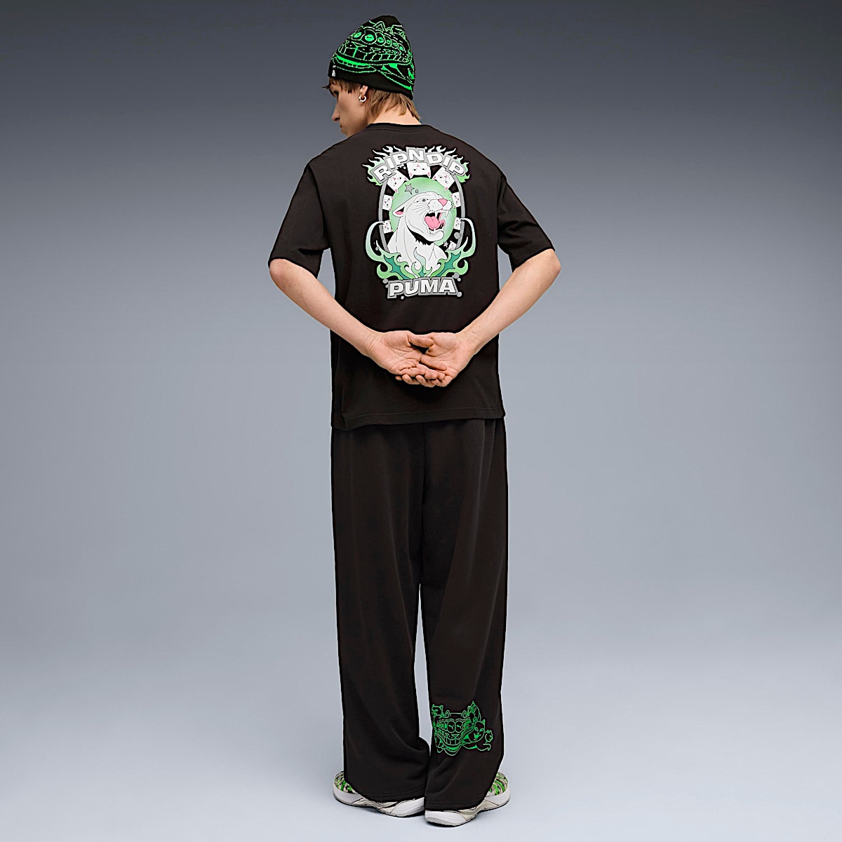 PUMA X RIPNDIP Boxy Graphic Tee (Puma Black) - Image 5