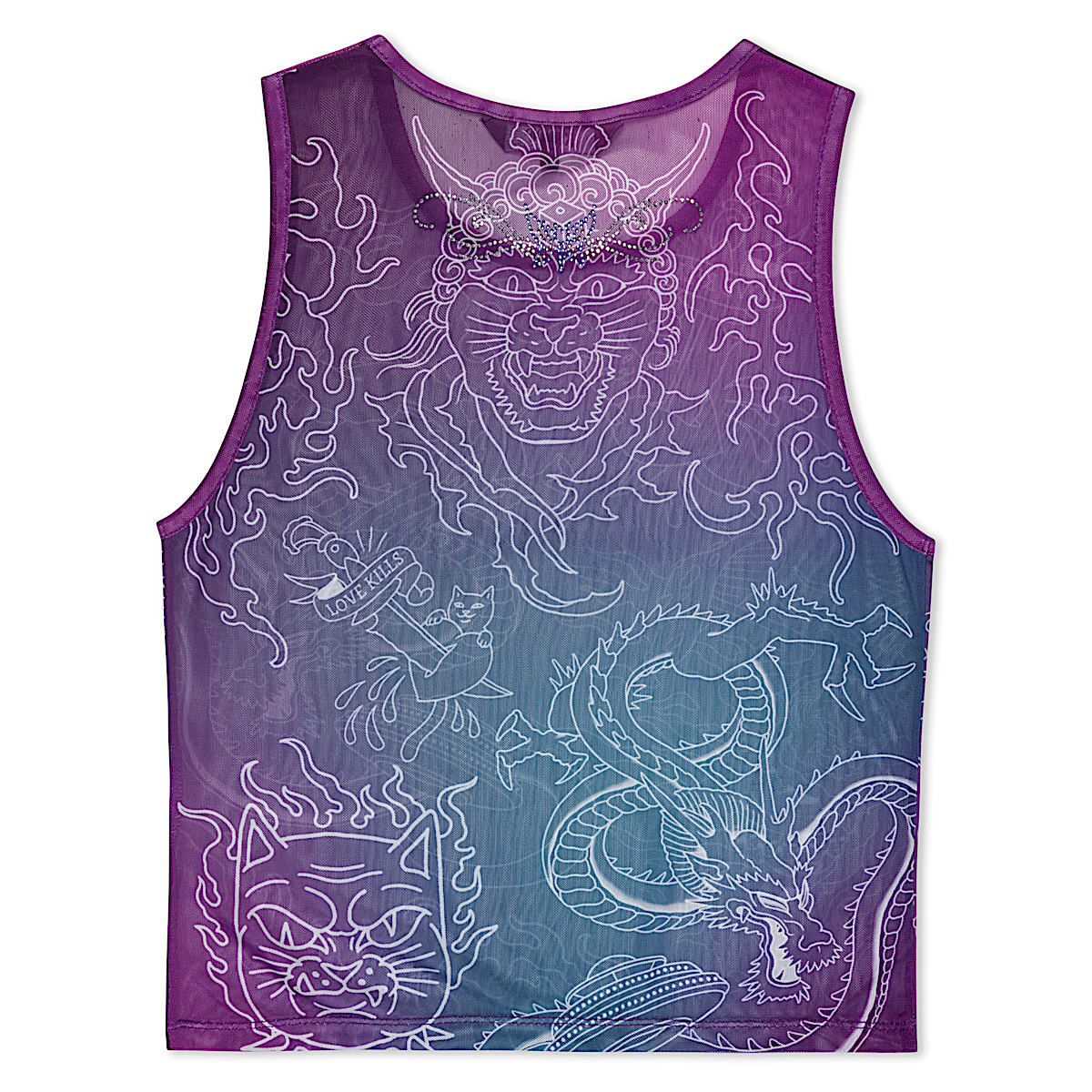 Trace Mesh Cropped Tank (Multi) - Image 5