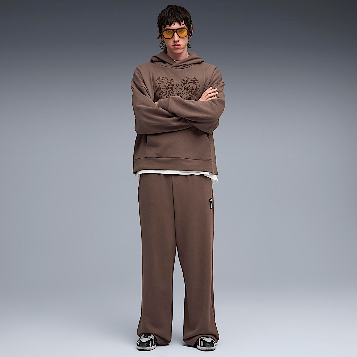 PUMA X RIPNDIP Oversized Wide Sweatpants (Flat Bronze) - Image 5