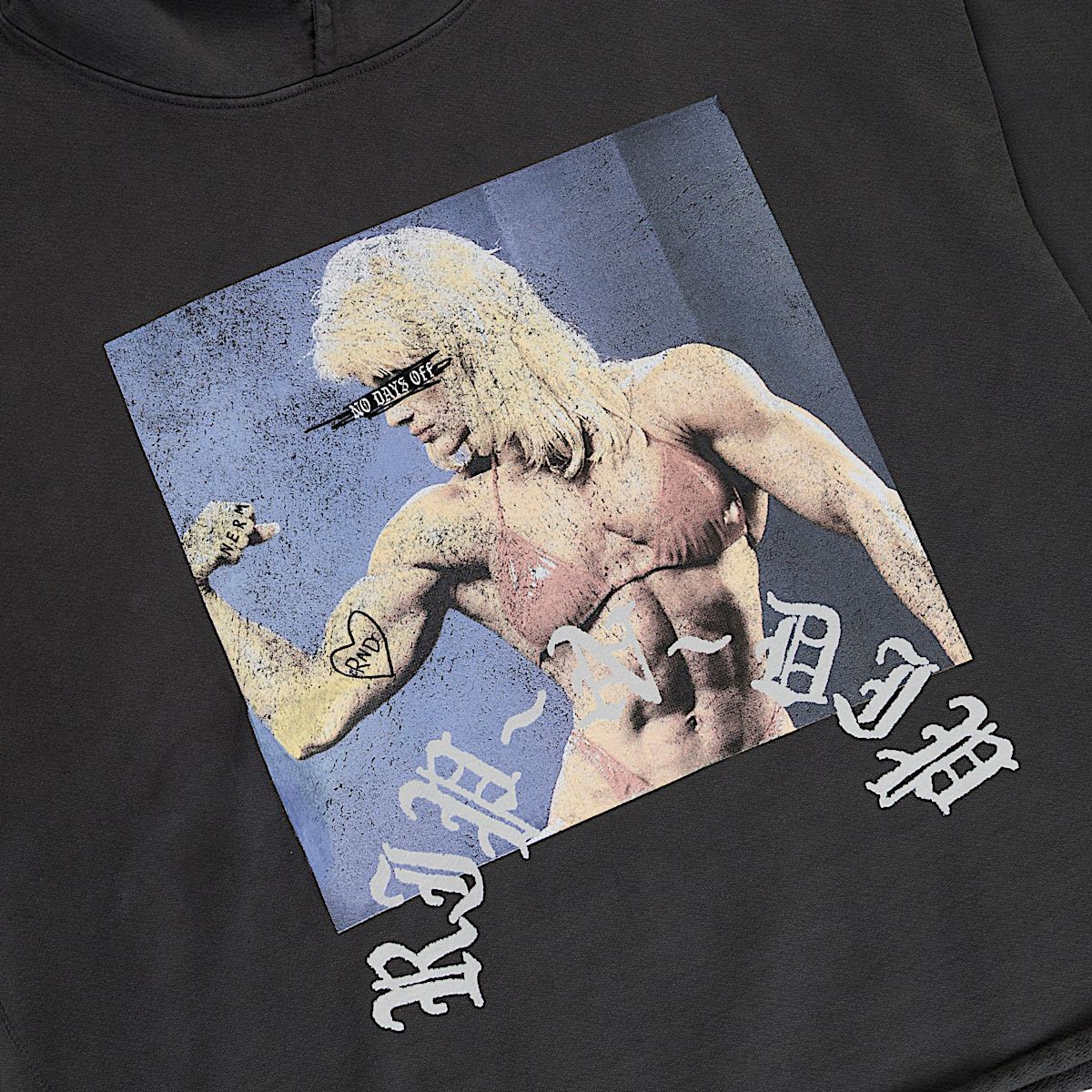 Protein Boxy Cropped 500GSM Hoodie (Gunmetal) - Image 5