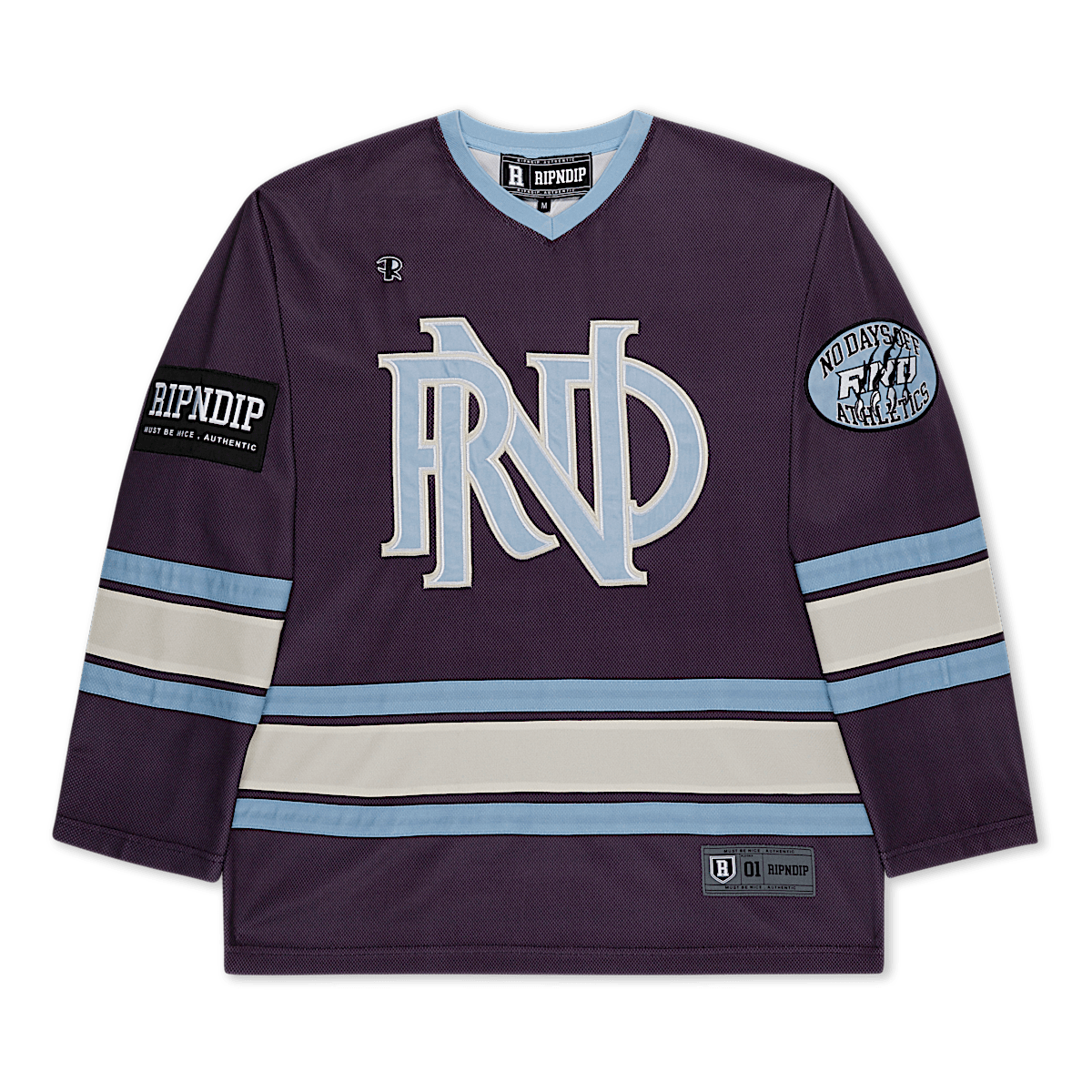 No Days Off Hockey Jersey (Plum) - Image 6
