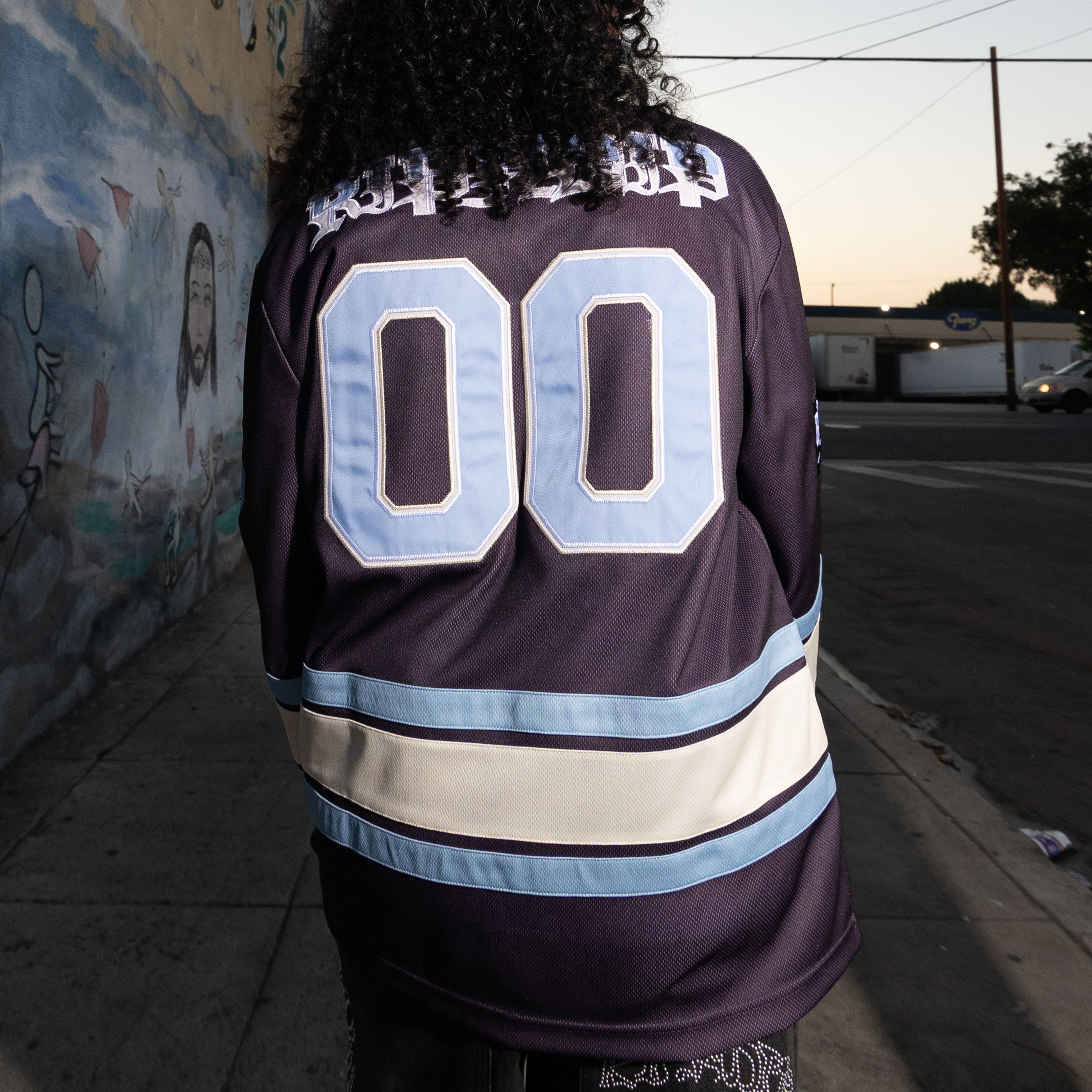 No Days Off Hockey Jersey (Plum) - Image 10