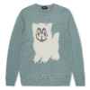 Pet Me Im Cute Knit Sweater (Heather Sage Grey)