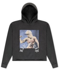 Protein Boxy Cropped 500GSM Hoodie (Gunmetal)