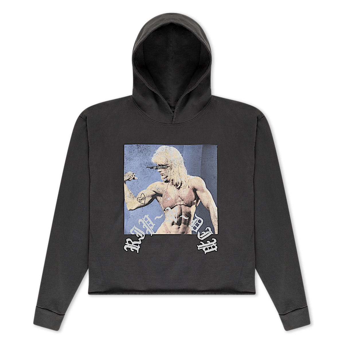 Protein Boxy Cropped 500GSM Hoodie (Gunmetal)