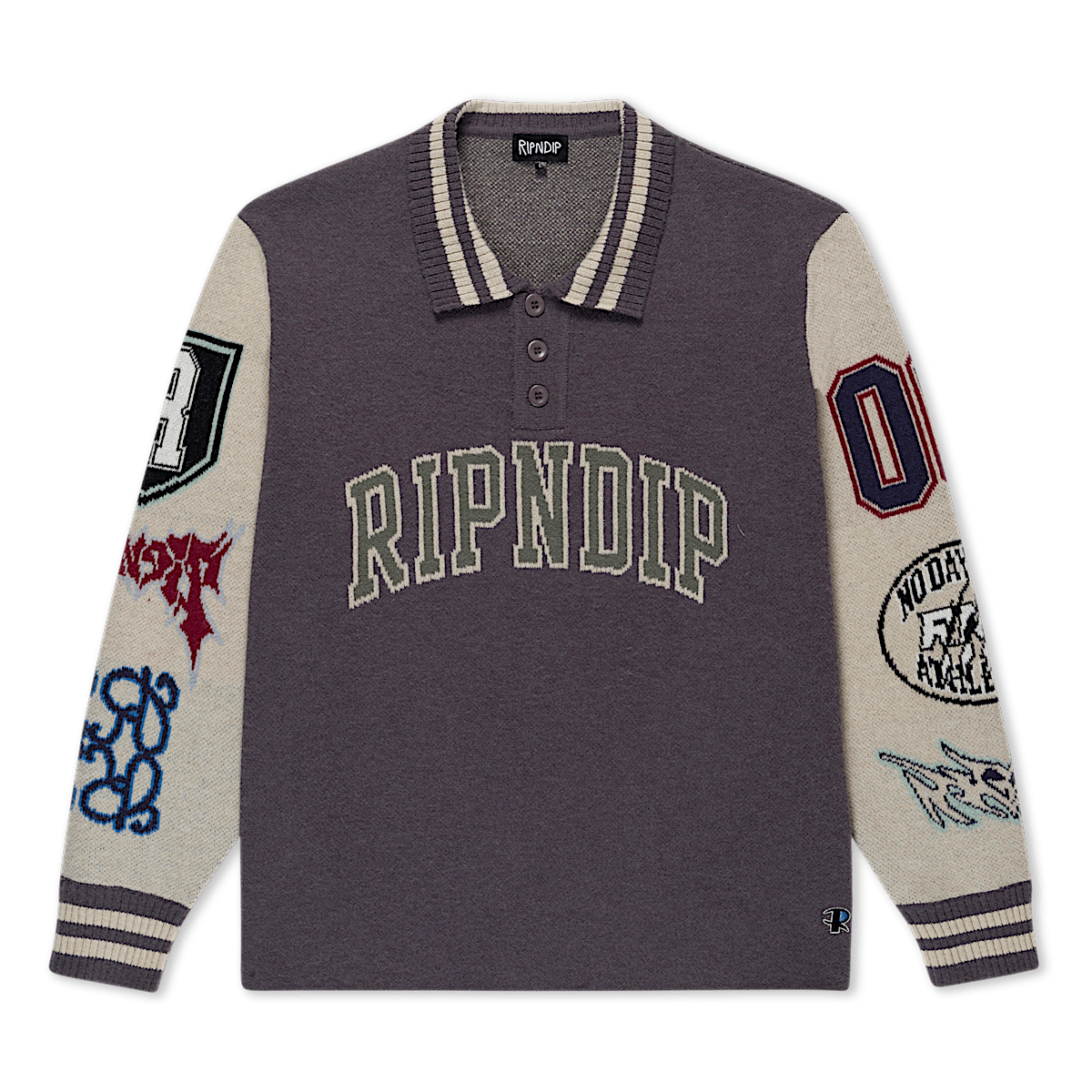 Run It Up Knit Sweater (Charoal / Cream)