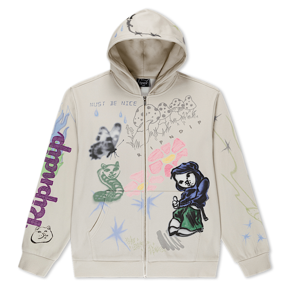 Goosebumps Zip Hoodie (Bone)