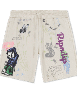 Goosebumps Raw Edge Sweat Shorts (Bone)